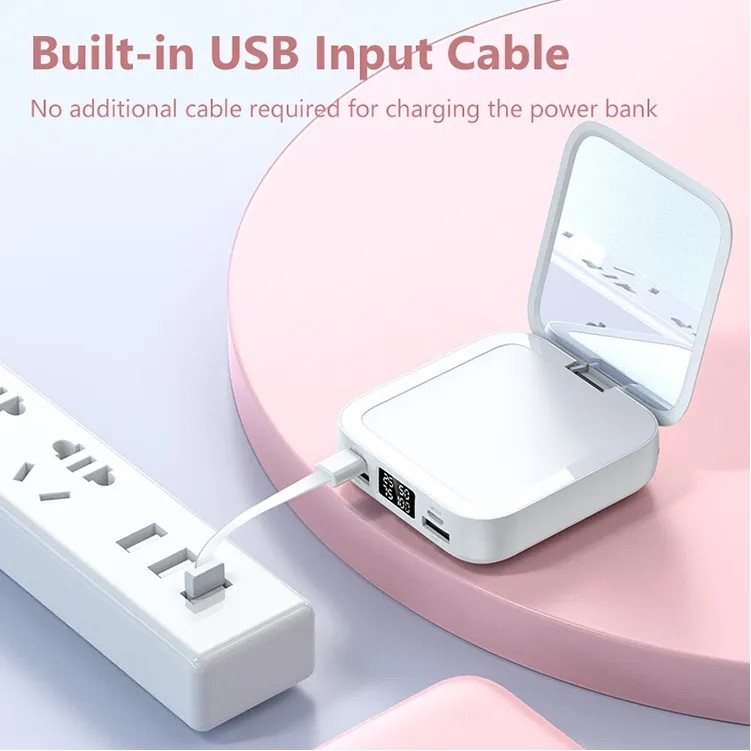 20000mAh Detachable Charging Cable With Mirror 5