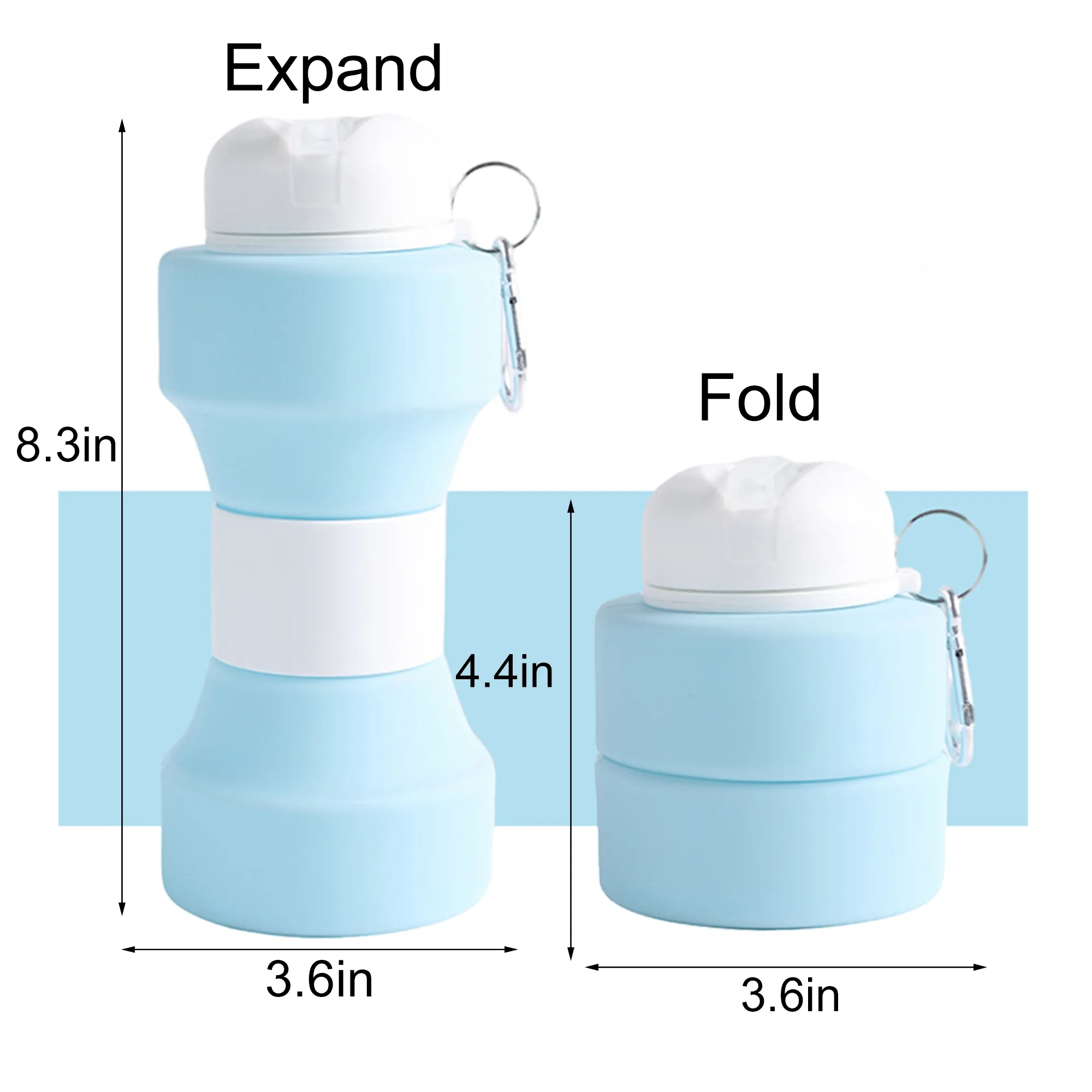 Portable Travel Silicone Folding Water Bottle 4