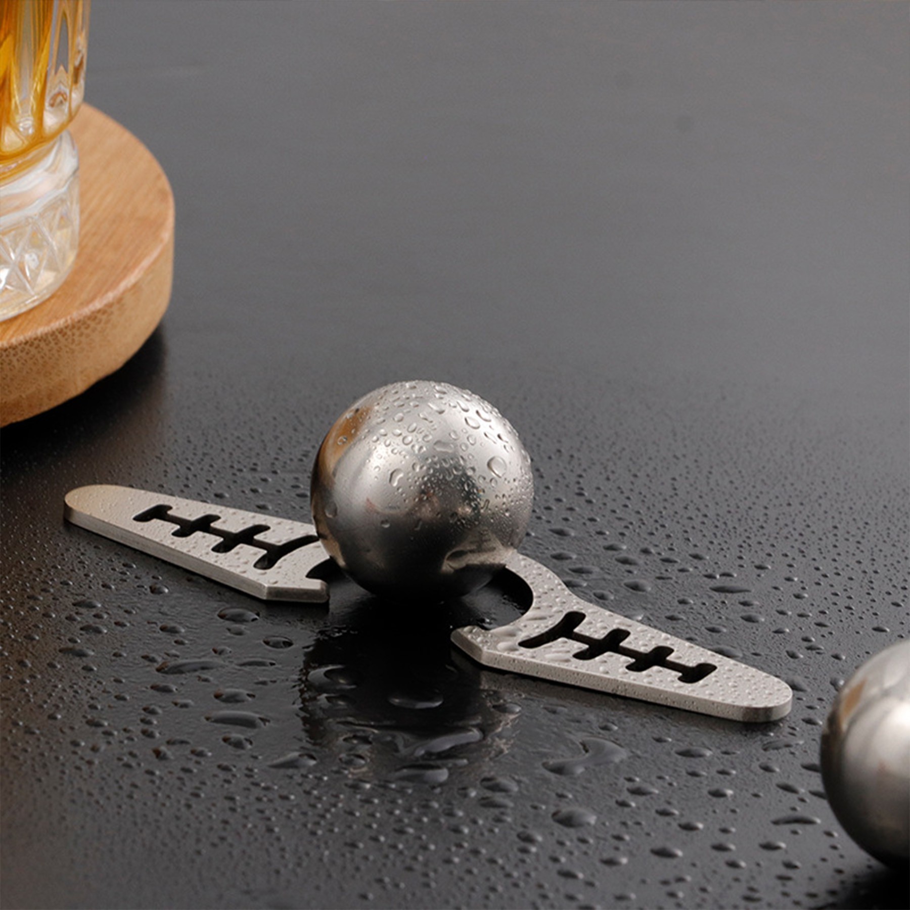 Stainless Steel Ice Ball Pour-Over Holder 2