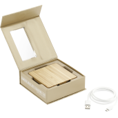 FSC® 100% Bamboo Wireless Charge Pad w/Dual Output 69