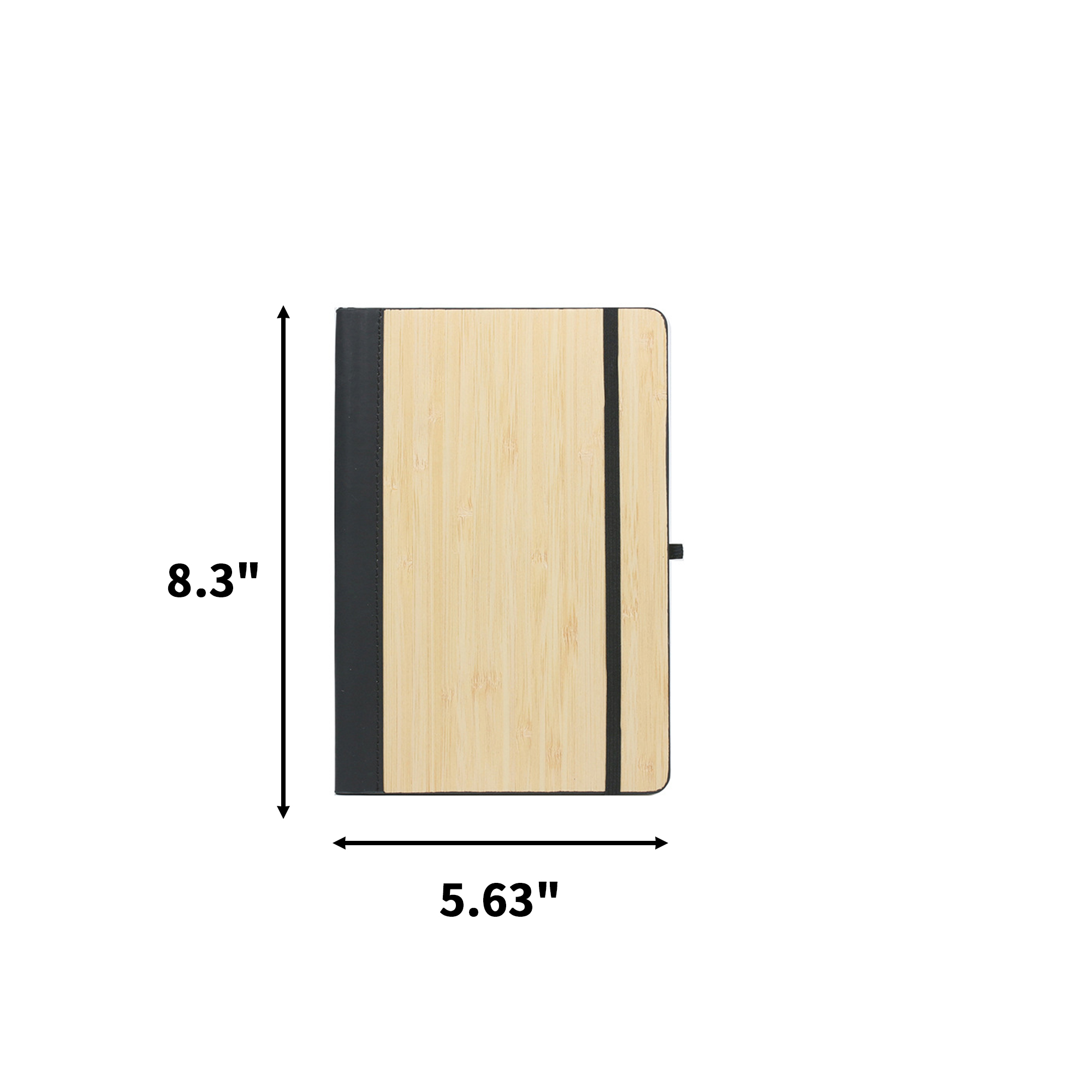 Bamboo Cover Writing Journal With Elastic Closure 3