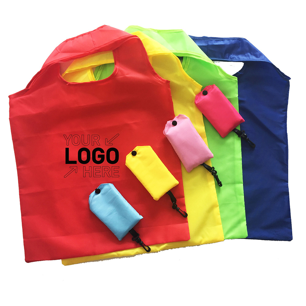 Multifunctional foldable reusable shopping bag withkeychain