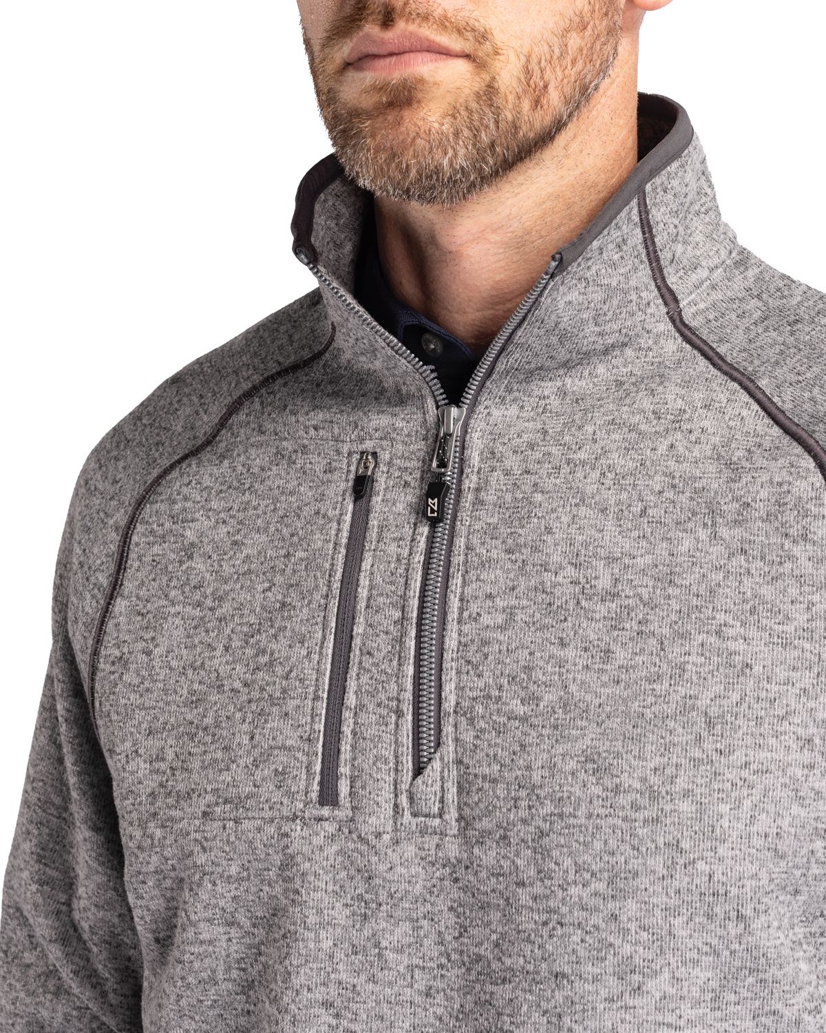 Cutter & Buck Mainsail Sweater-Knit Mens Half Zip Jacket 61