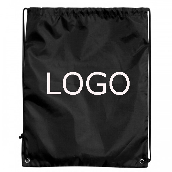 210d Polyester Promotional Drawstring Backpack 13.4" x 17.7" 1