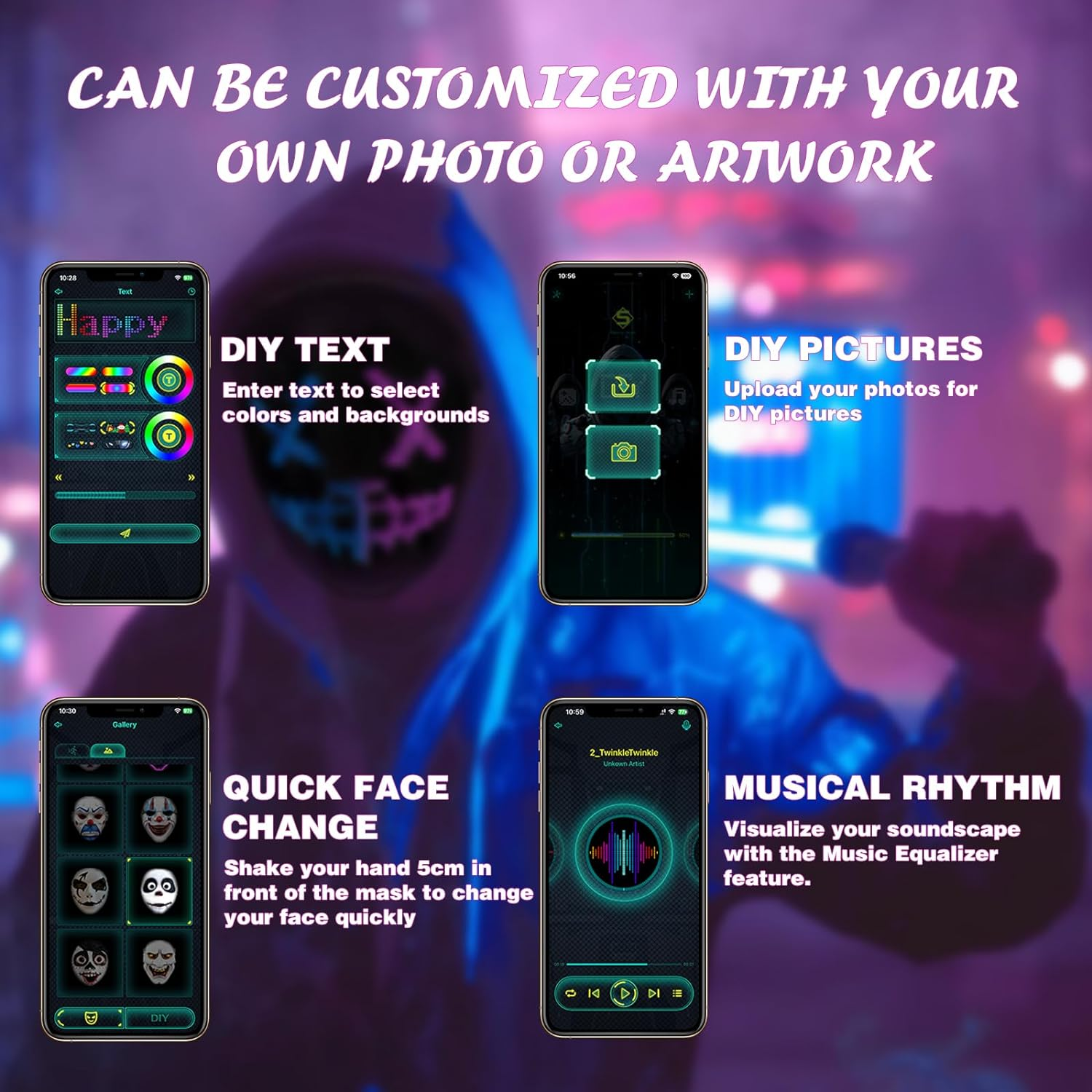 Depointer Life Led Mask W/ App Controlled 6
