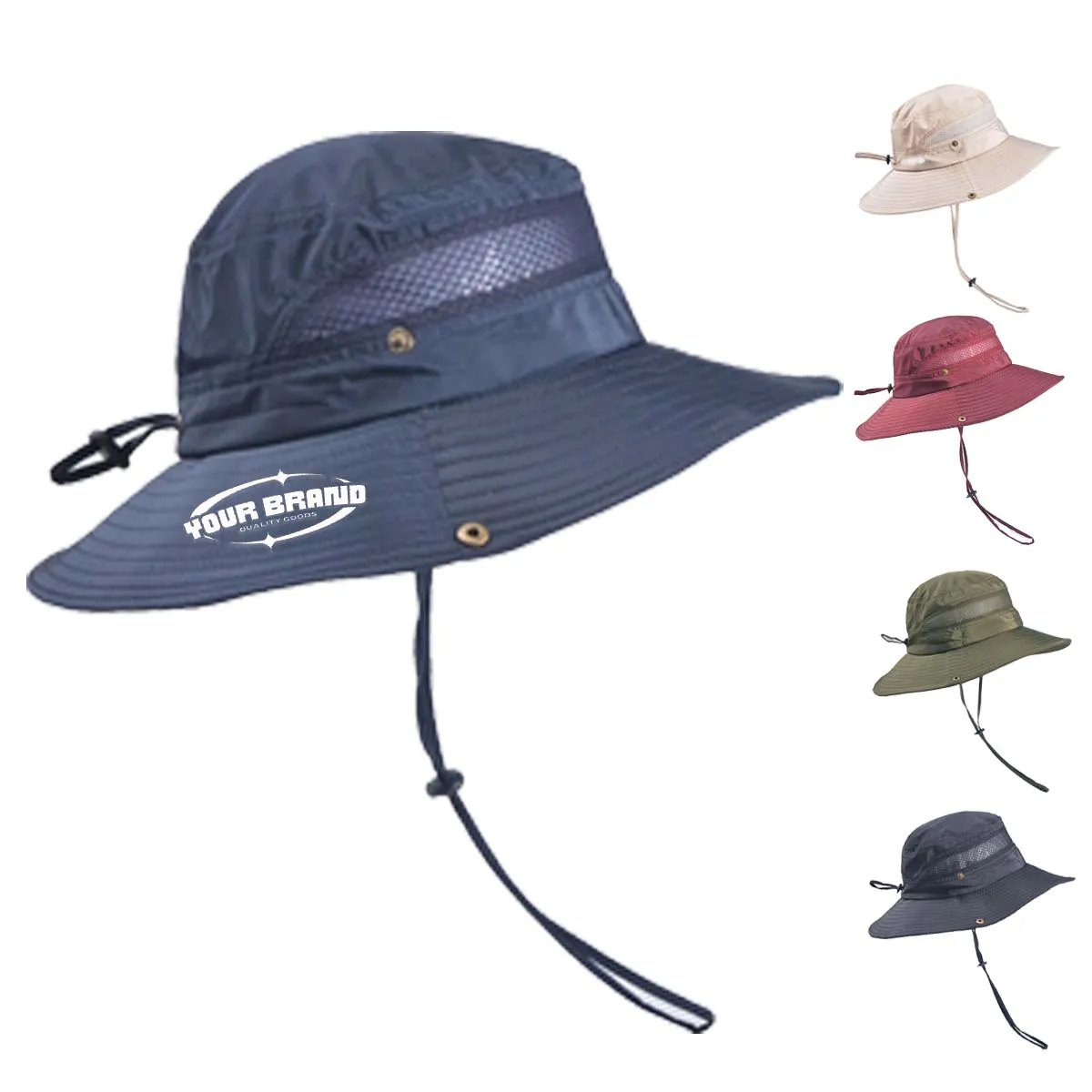 Summer Outdoor Breathable Mesh Bucket Hat 2