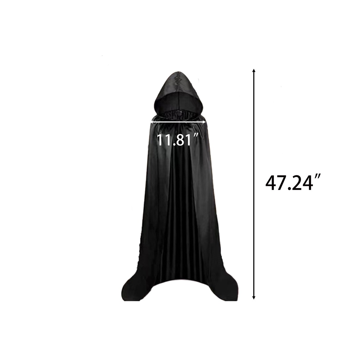 Halloween Satin Gothic Hooded Cape 3