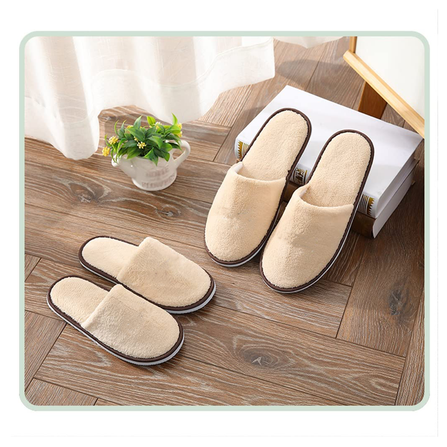 Indoor Thicken Coral Velvet Slippers for Hotel and Home 6