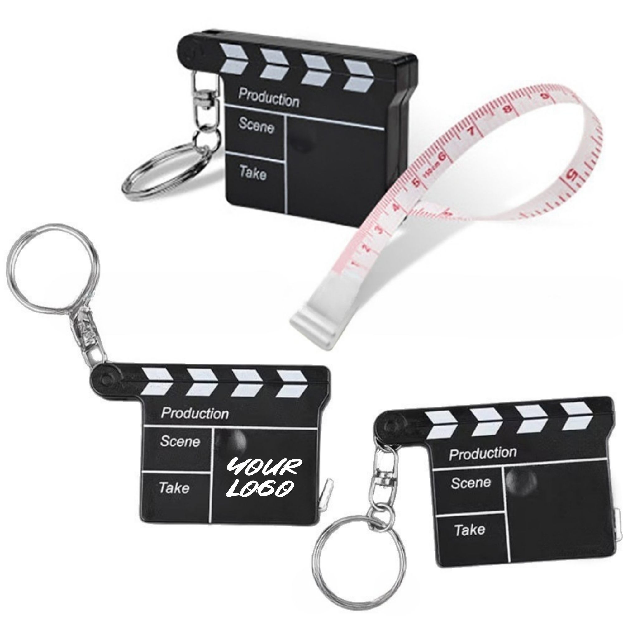 Small Film Shooting Shapes Tape Measure Keychain 3