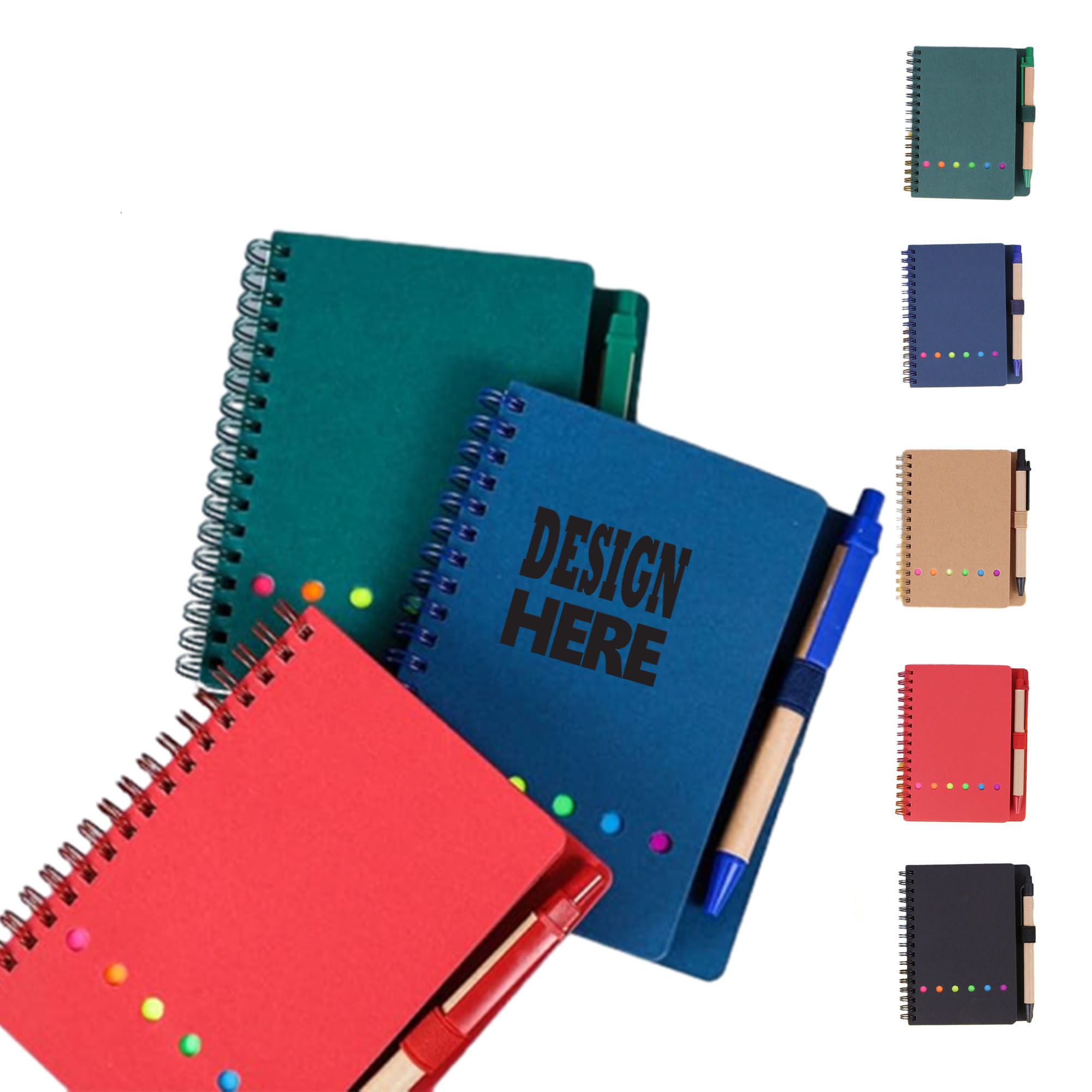 Multi Colored Versatile Portable Coil Notebook 1