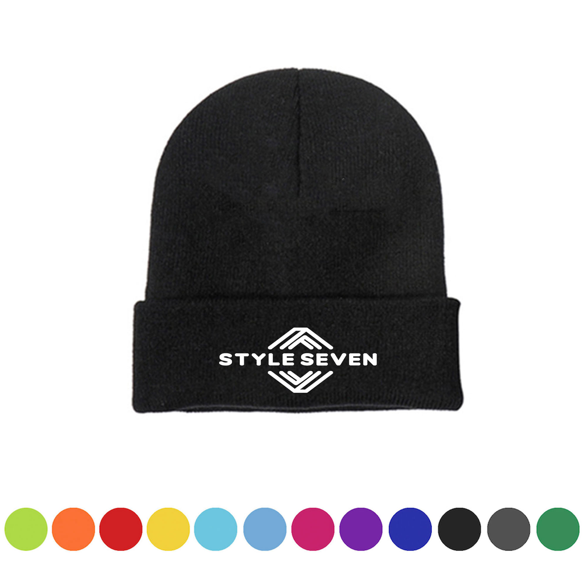 Knit Cap with Ribbed Cuff 1
