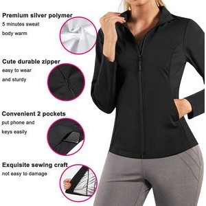 Womens Lightweight Zip Up Jackets 1