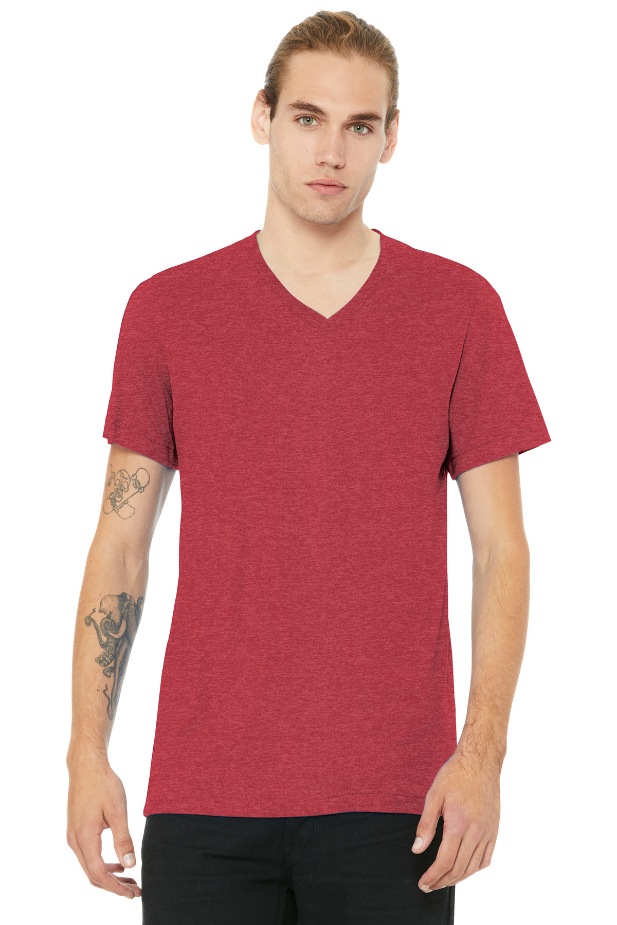BELLA+CANVAS Unisex Heather CVC V-Neck Tee BC3005CVC 29