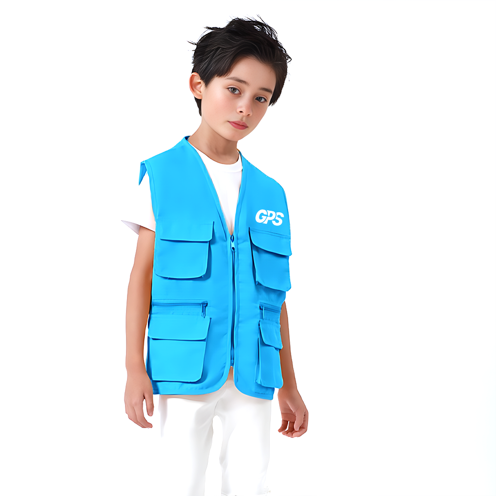 Multifunctional outdoor activity vest for primary school children
