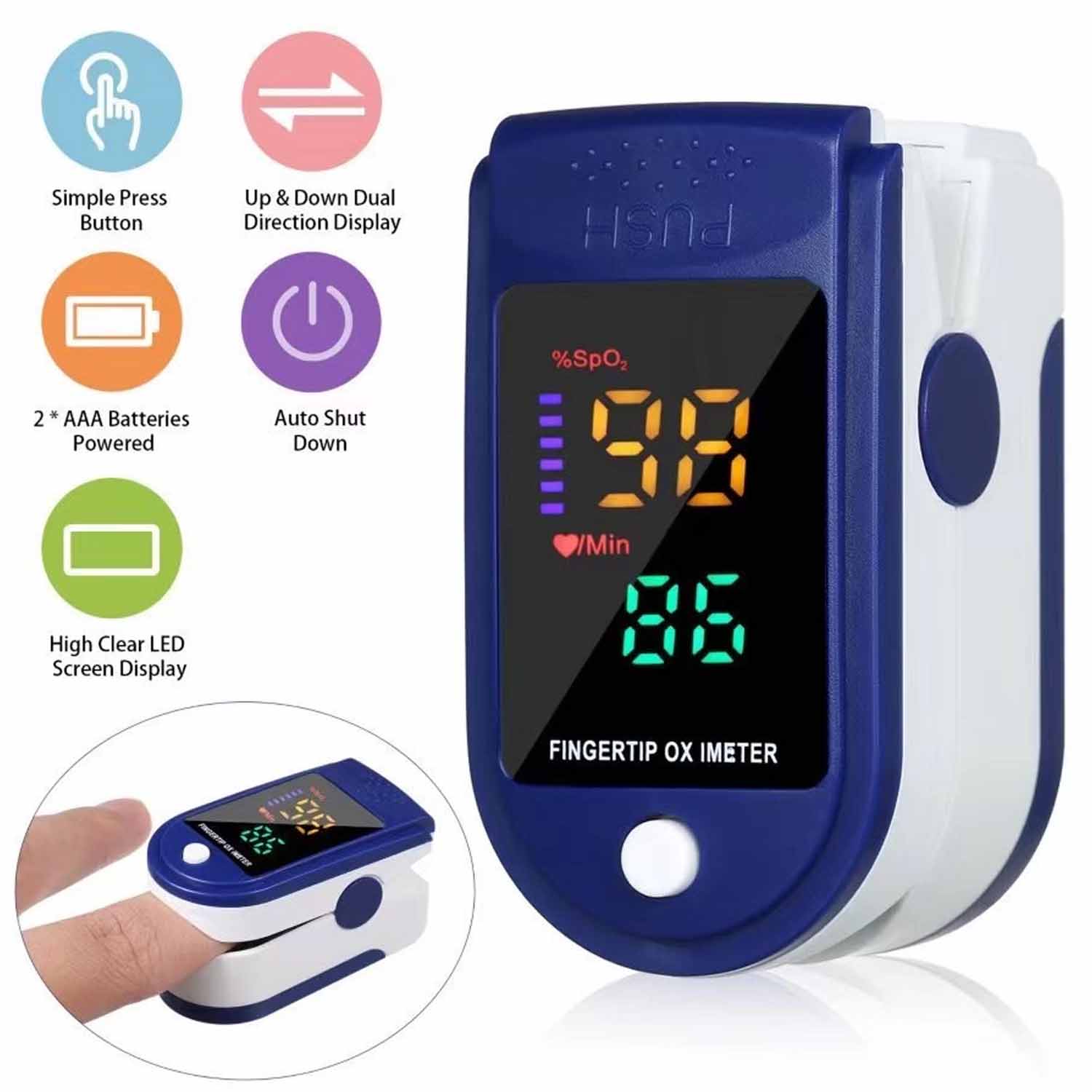 Finger clip pulse monitor oximeter 3