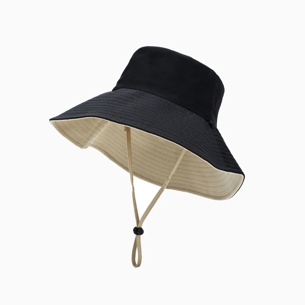 Reversible Wide Brim Cotton Bucket Cap 5