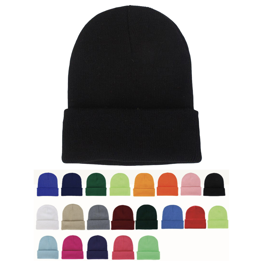 Cuffed Knit Beanie Hat 1