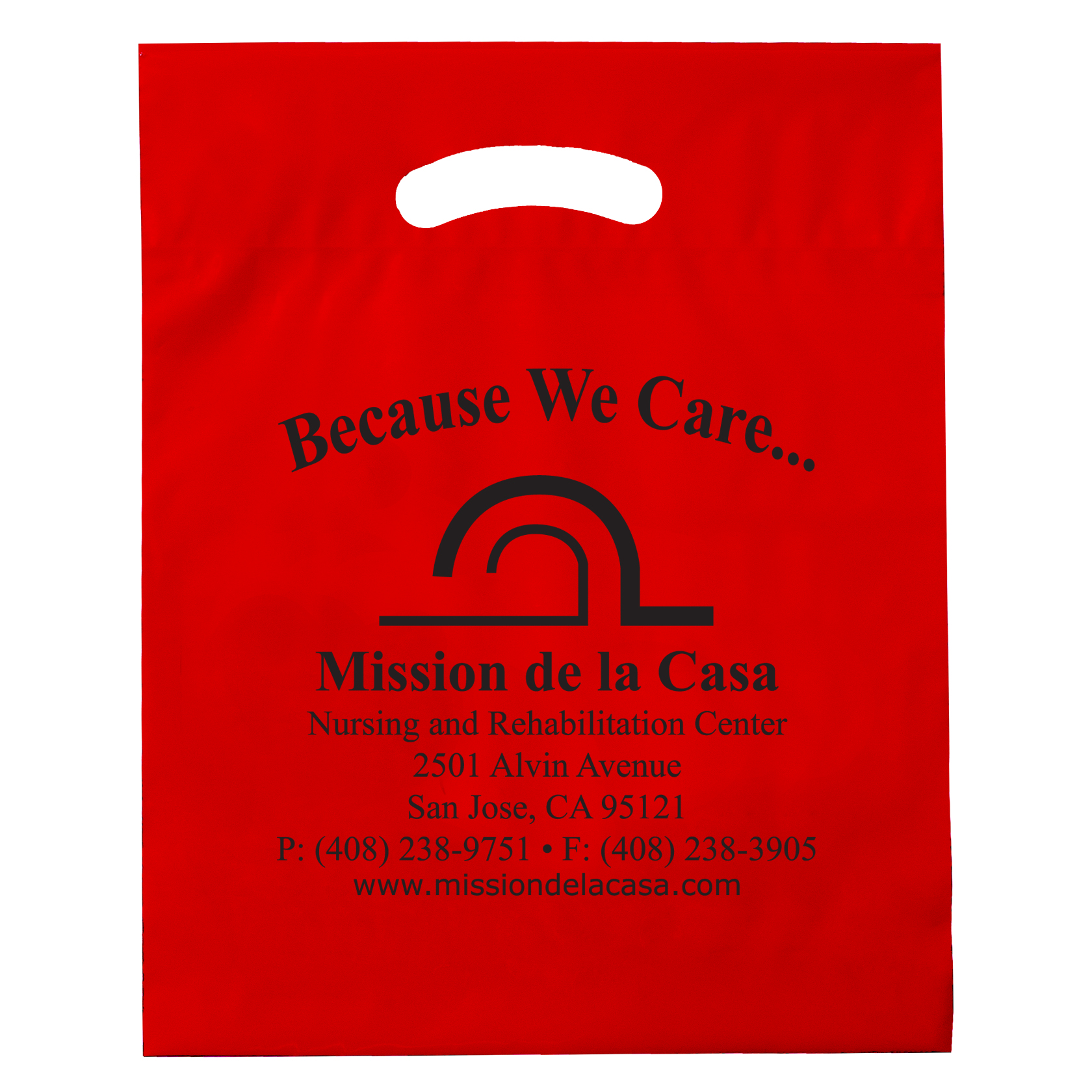Fold Over Reinforced Die Cut Bag 12