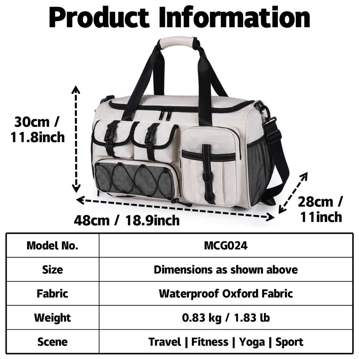 Workout Gym Backpack with Shoe Compartment Sports Duffel Bag 5