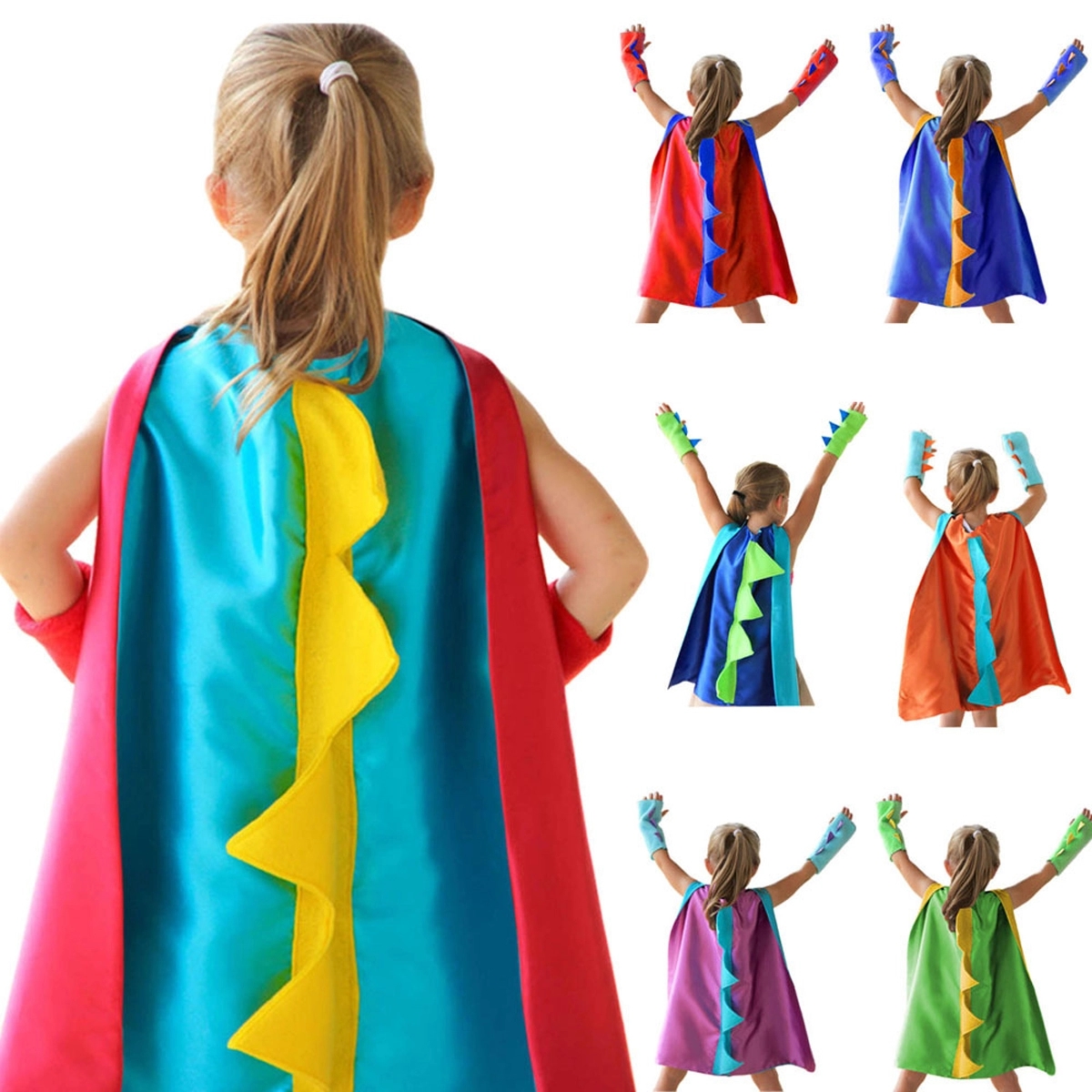 Toddler Cute Dinosaur Dress-Up Cape With Arm Cuff 2