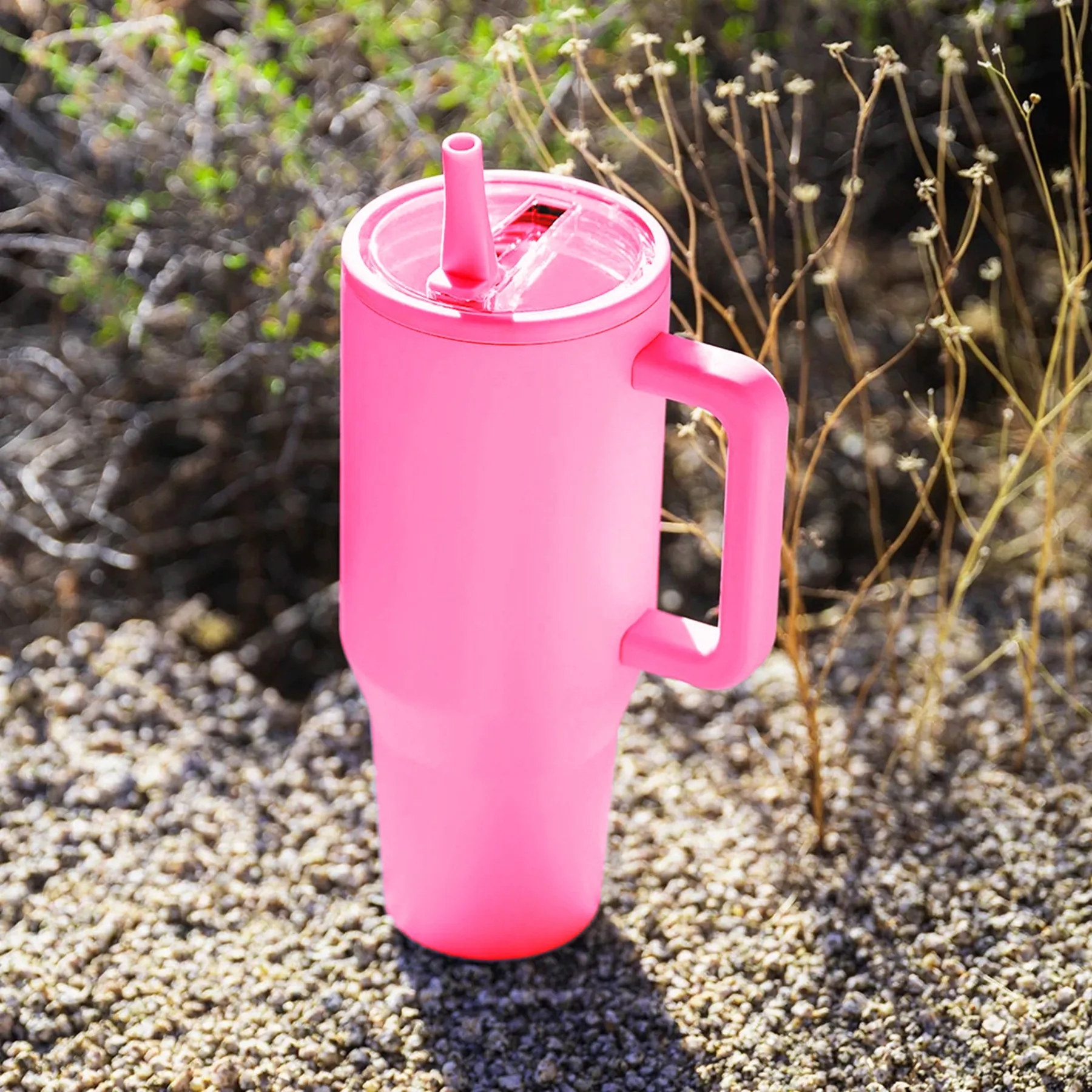 40 oz Tumbler with Handle and Foldable Straw Lid 6