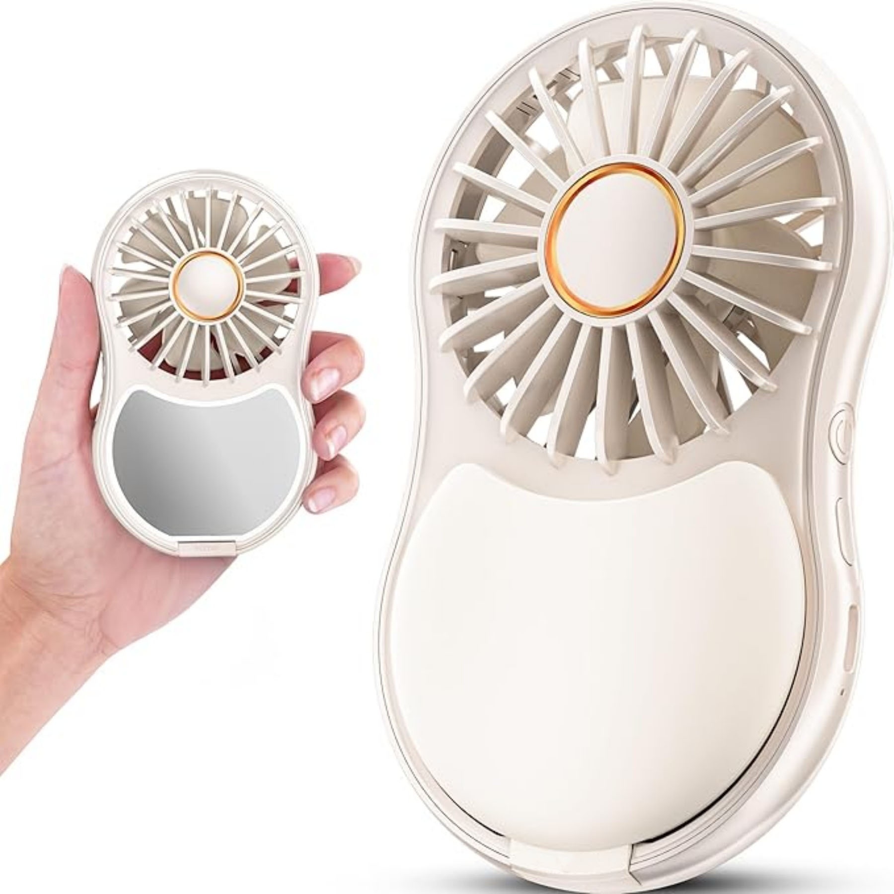 Cosmetic Mirror Handheld Fan 2