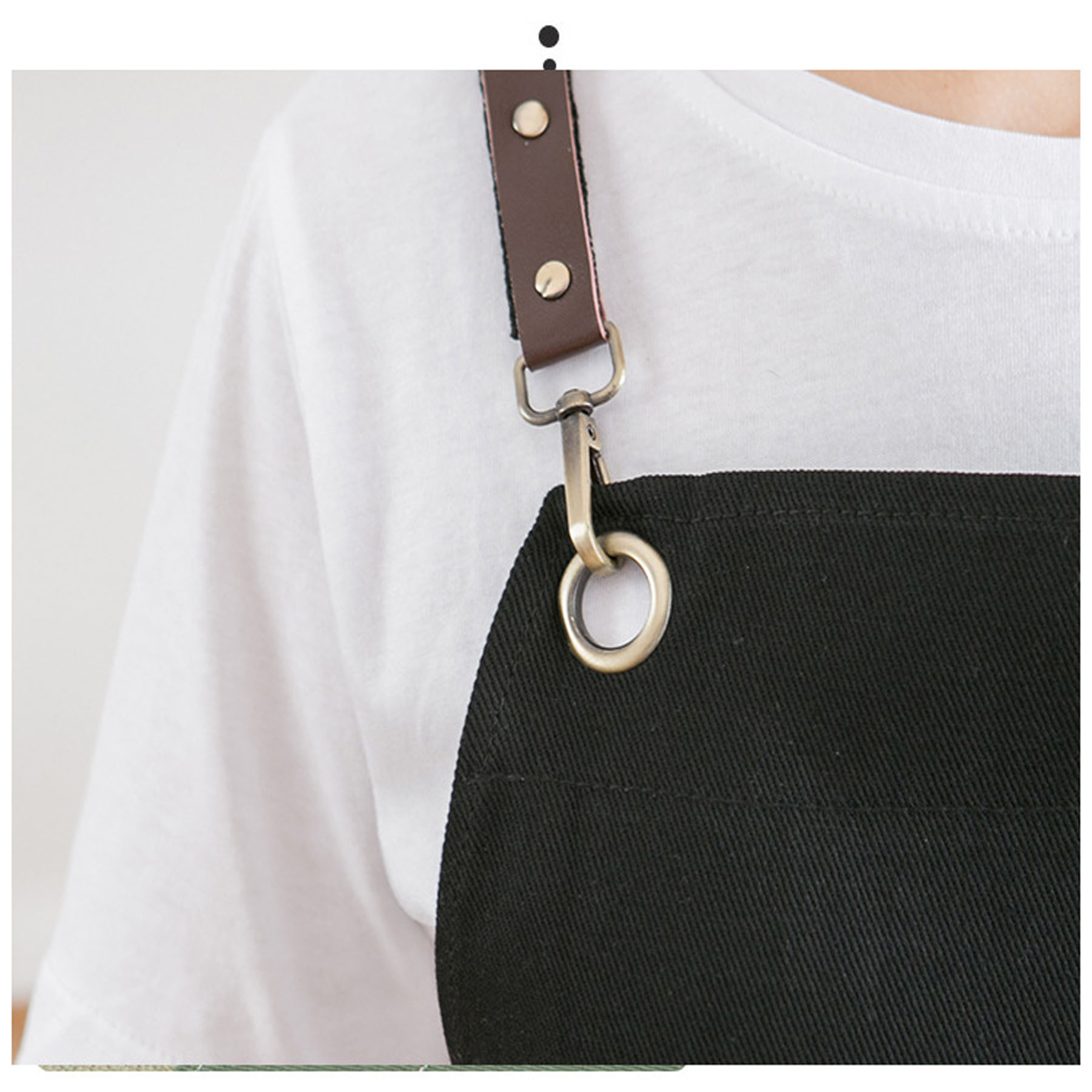 Unisex Denim Apron with Pockets for Kitchen Cooking 1