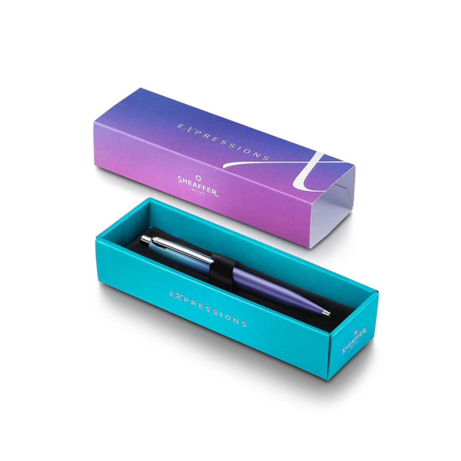 SHEAFFER® VFM 9430 Expressions Blue and Purple Pearlised Gradient Ballpoint Pen w/ Gift Box 7