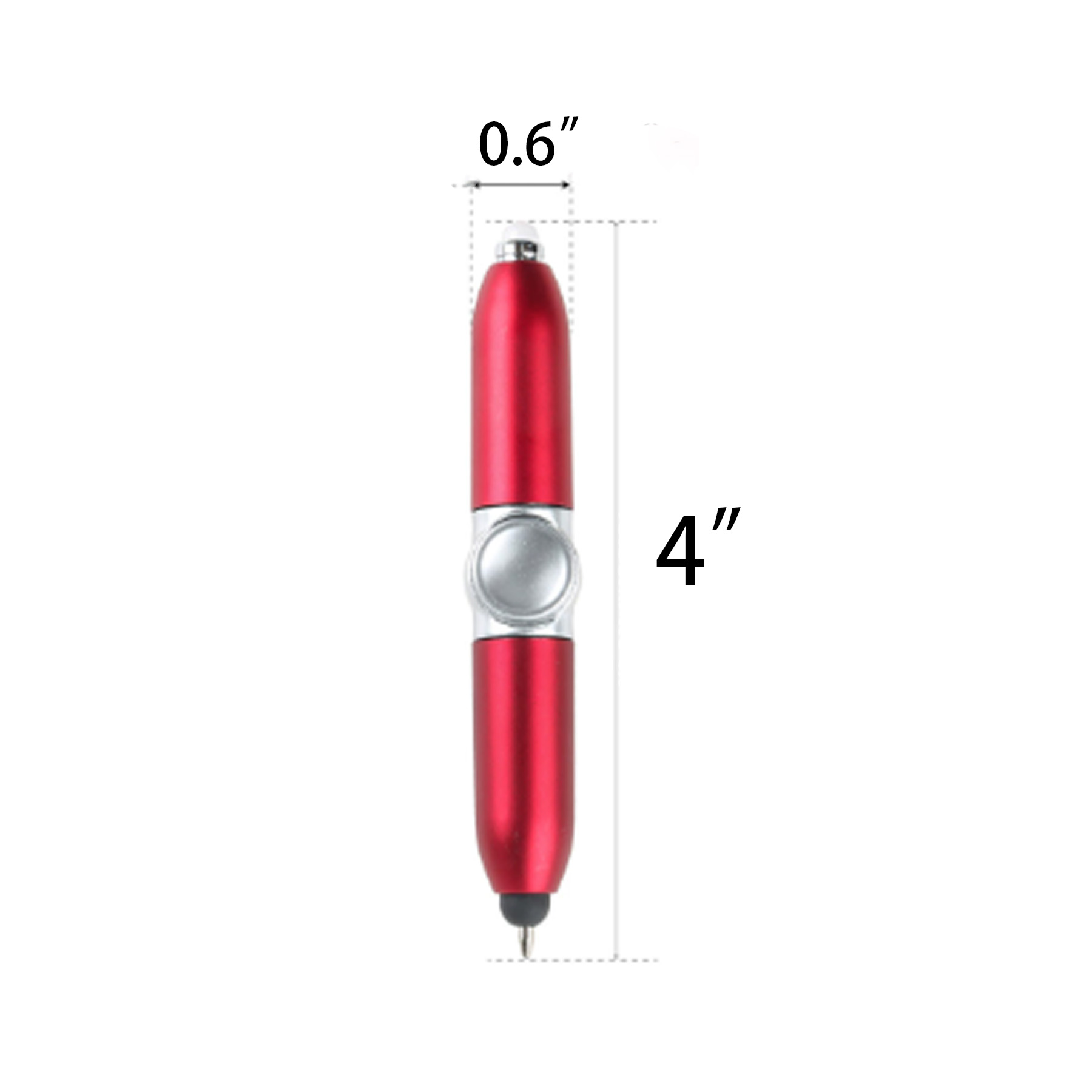 Rotating Pressure Reducing Ballpoint Pen with LED Light 3