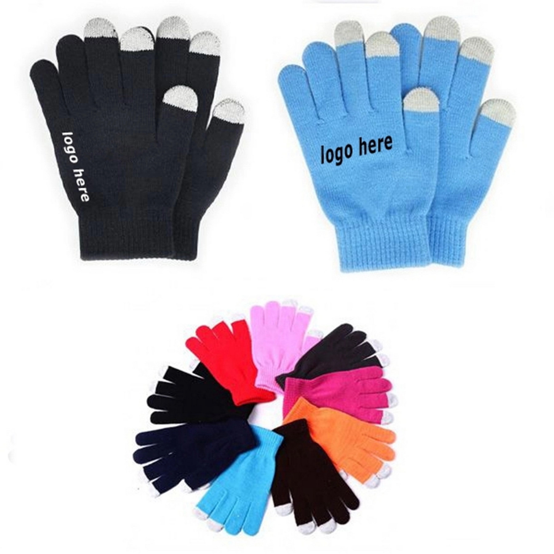 Winter Knit Touchscreen Gloves Windproof Anti-slip Mittens 3