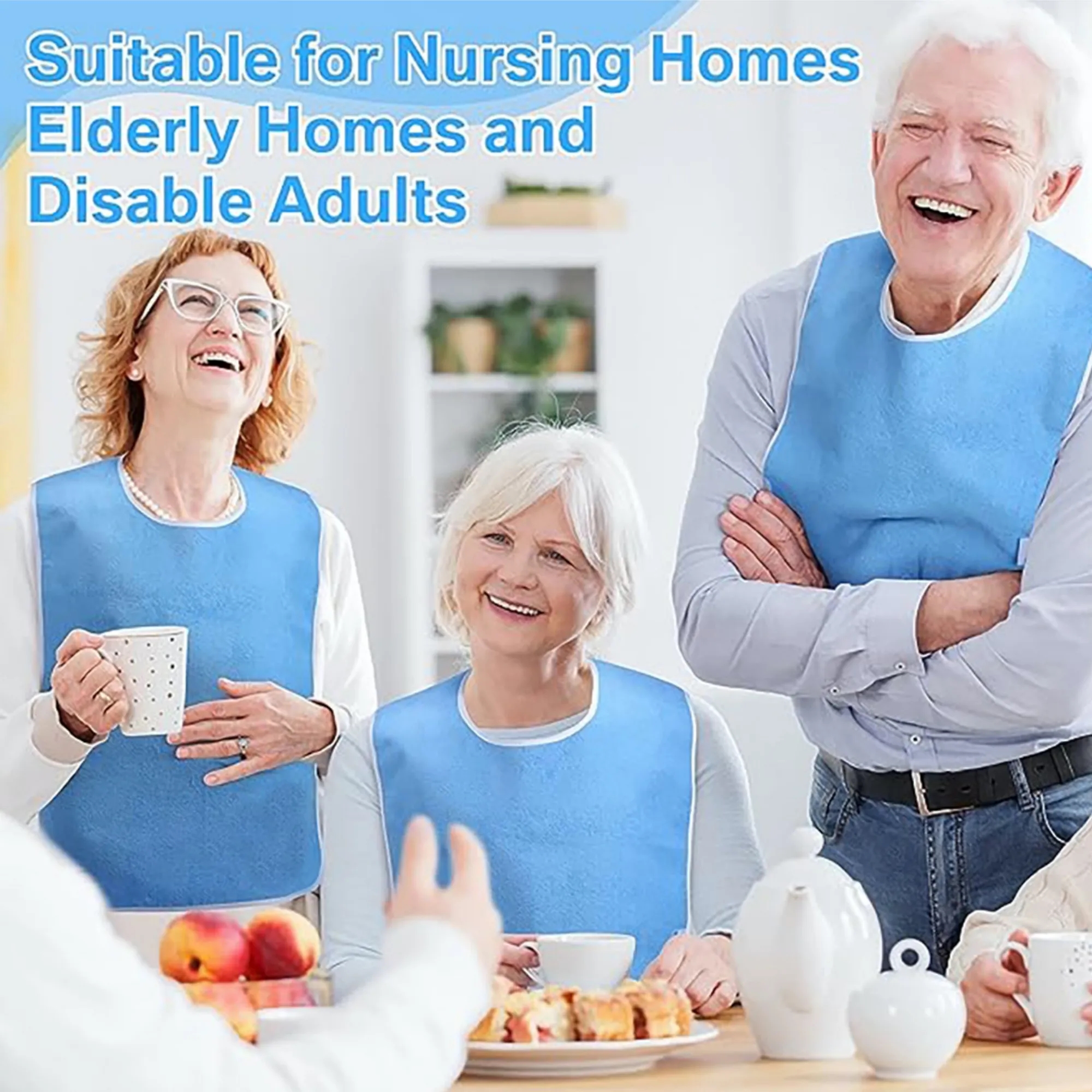 Adult Bibs Care Eating Napkin Apron For Elderly 6