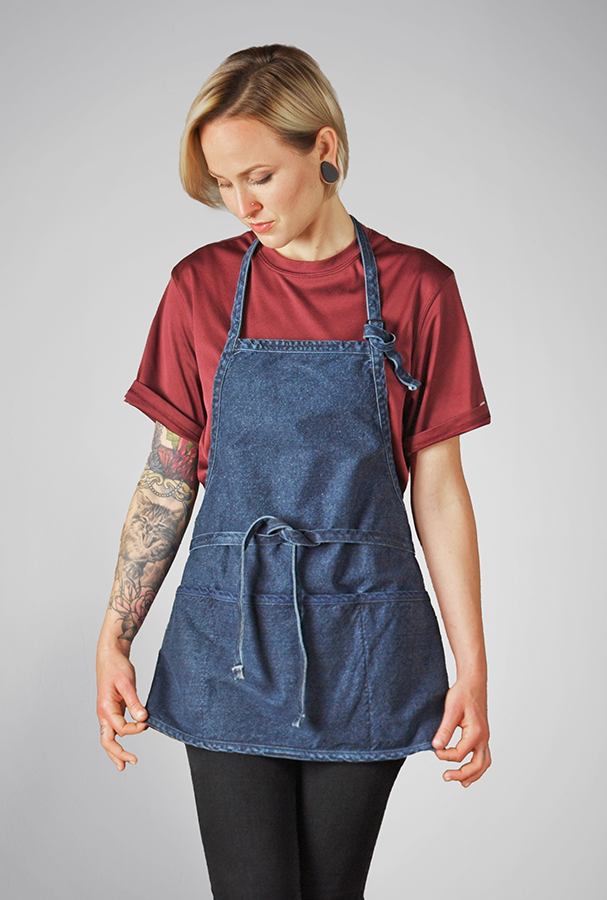 NEW Kitch Style Bib Apron - Basic denim 3