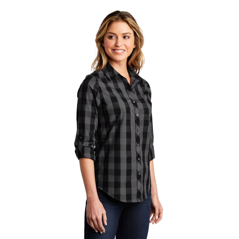 Port Authority Ladies Everyday Plaid Shirt. 11