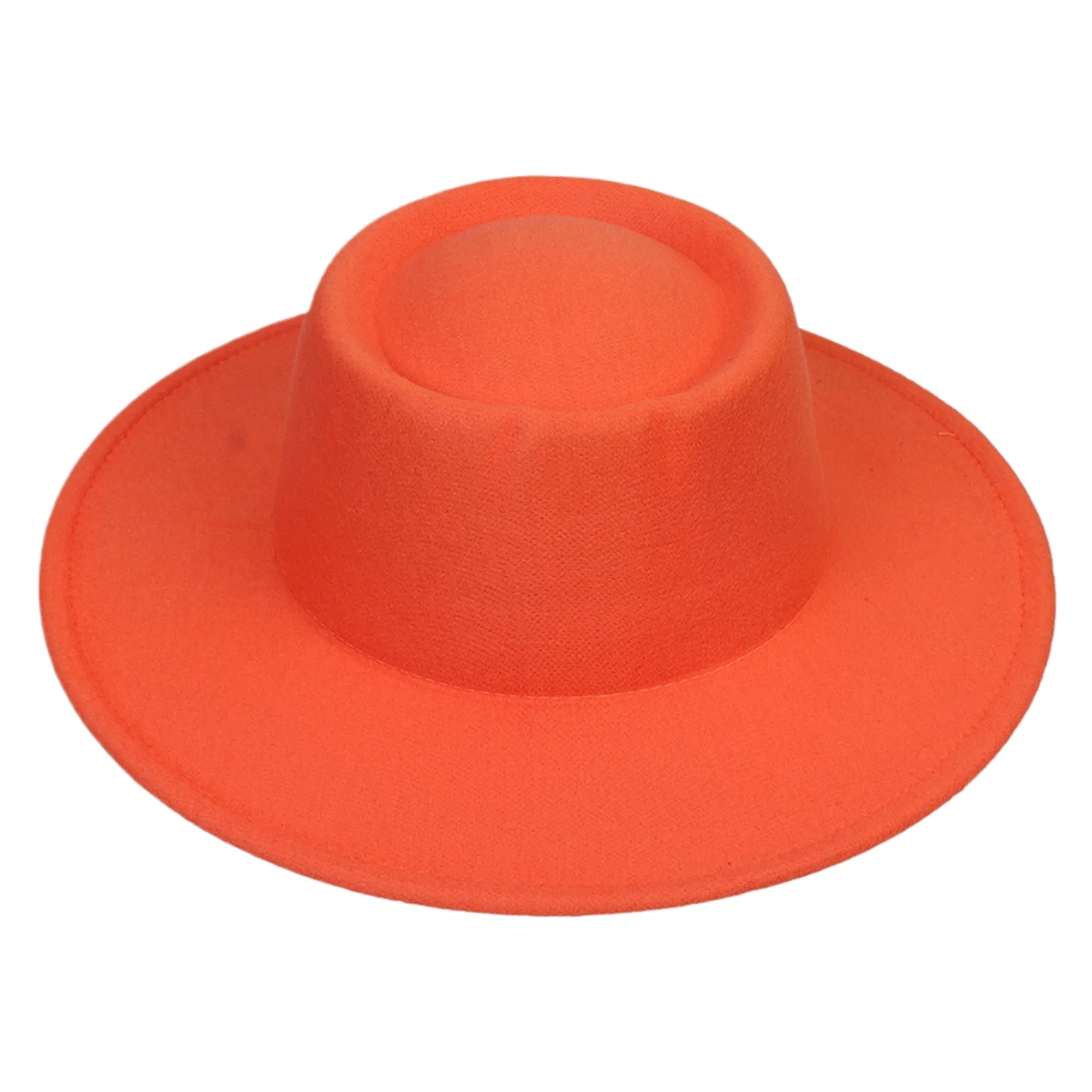 MOQ50 Wide Brim Vintage Fedora Hat 3