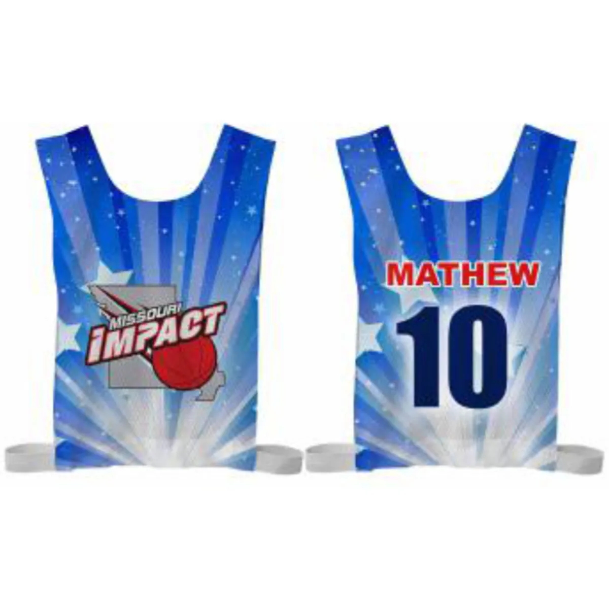 Sublimated Polyester Mesh, Adult Sports Pinnie, 16x24 1