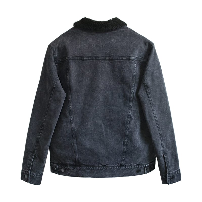 Threadfast Apparel Unisex Sherpa-Lined Denim Jacket 4