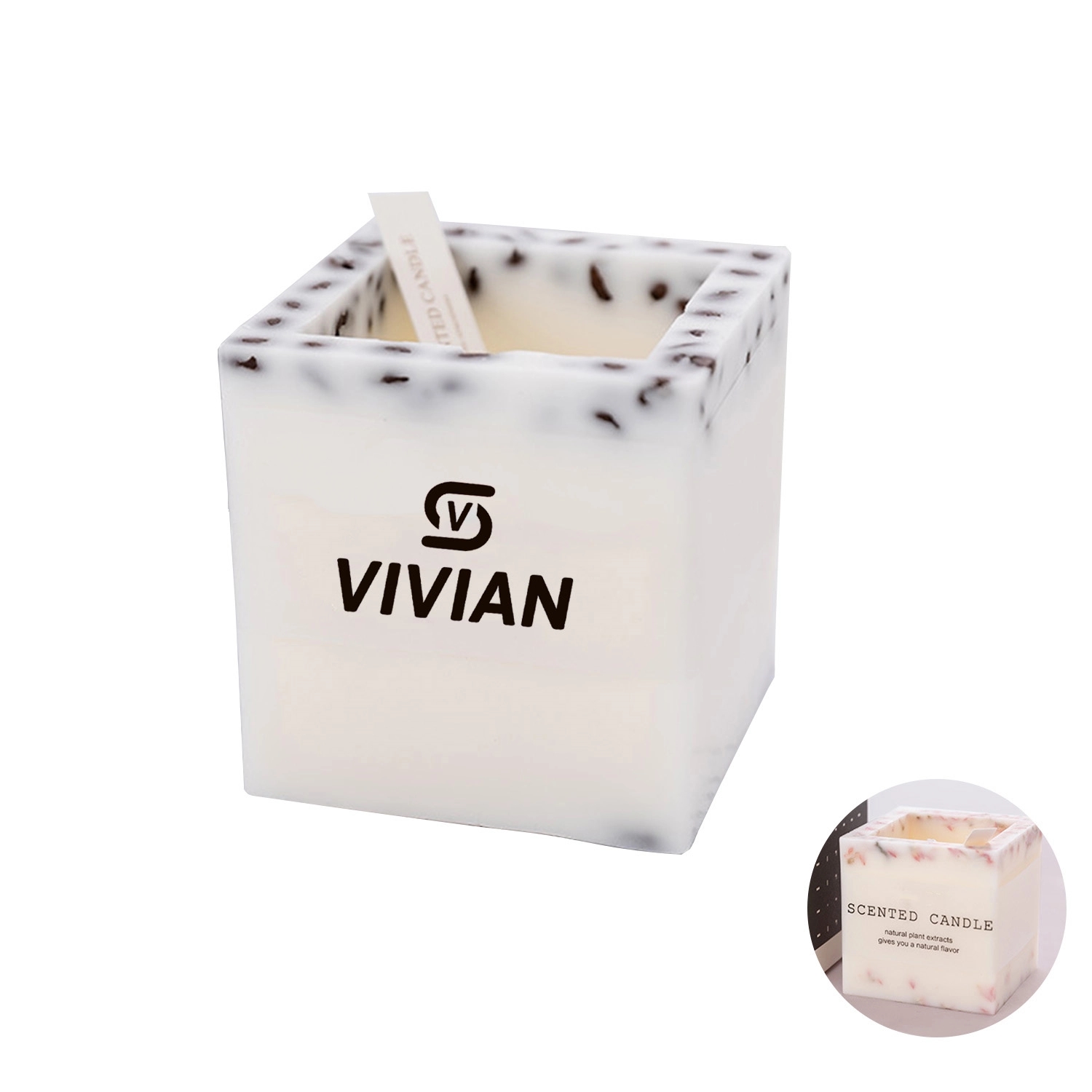 14 Oz Soy Wax Aromatherapy Candles W/ Preserved Flower 3