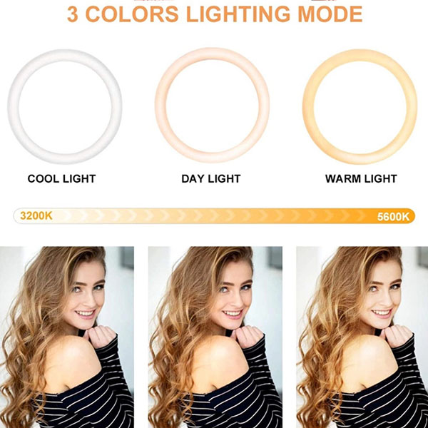 LED Ring Light With Cell Phone Holder for Live 7
