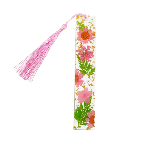 Pressed Flower Resin Bookmark with Tassel 8