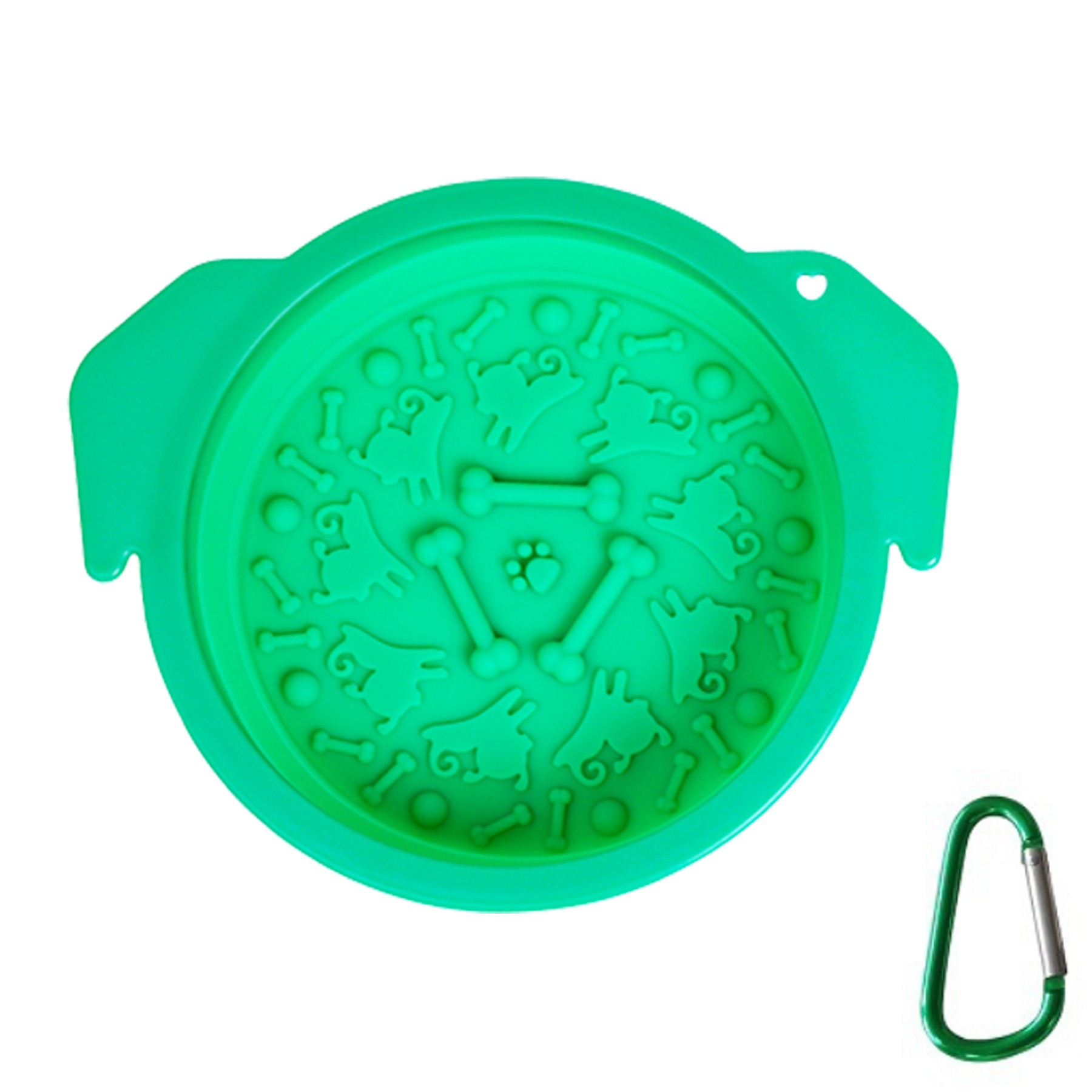 Collapsible Pet Silicone Slow Feeding Bowl 4