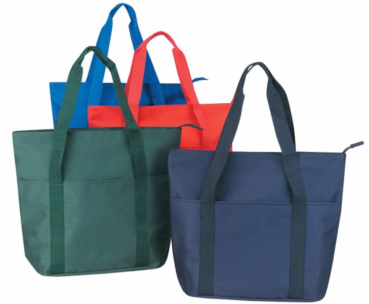 Poly Zippered Tote Bag, custom tote bag with logo imprint 3