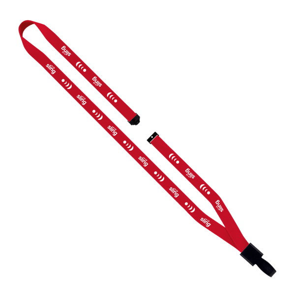 1/2" Polyester Lanyard with Non-Swivel Plastic Hook 17