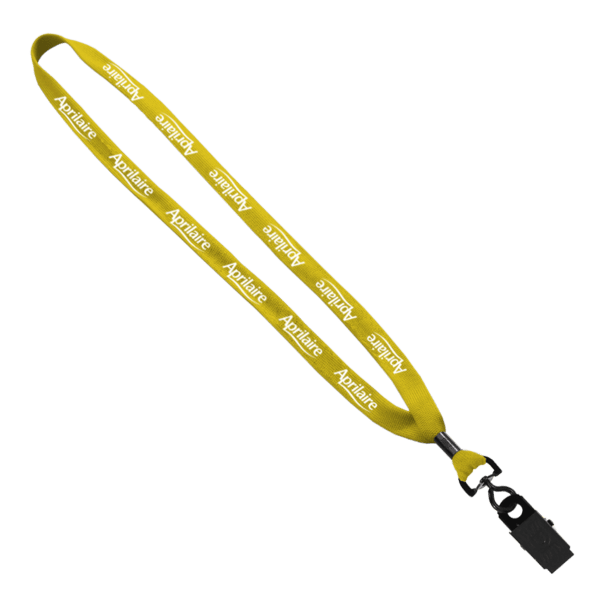 5/8" Polyester Shoelace Lanyard with Metal Crimp & Split-Ring 113