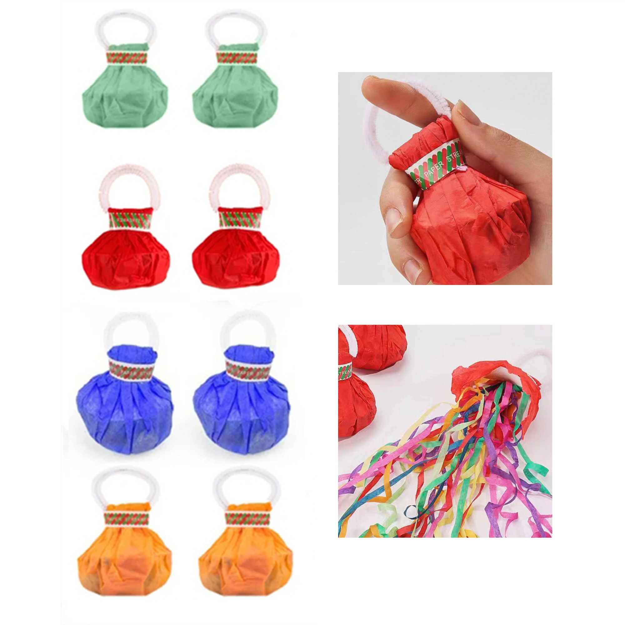 Sustainable Portable Hand - Throw Confetti Streamer with a Focus on Recycling 1