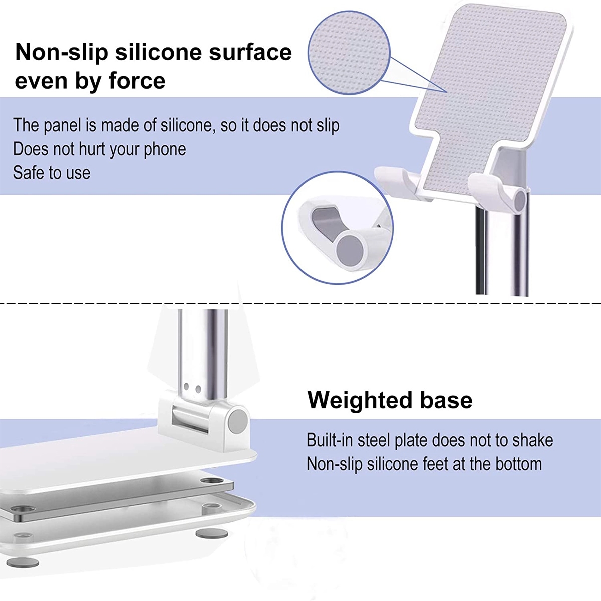 Foldable Phone Holder Tablet Stand for Desk 5