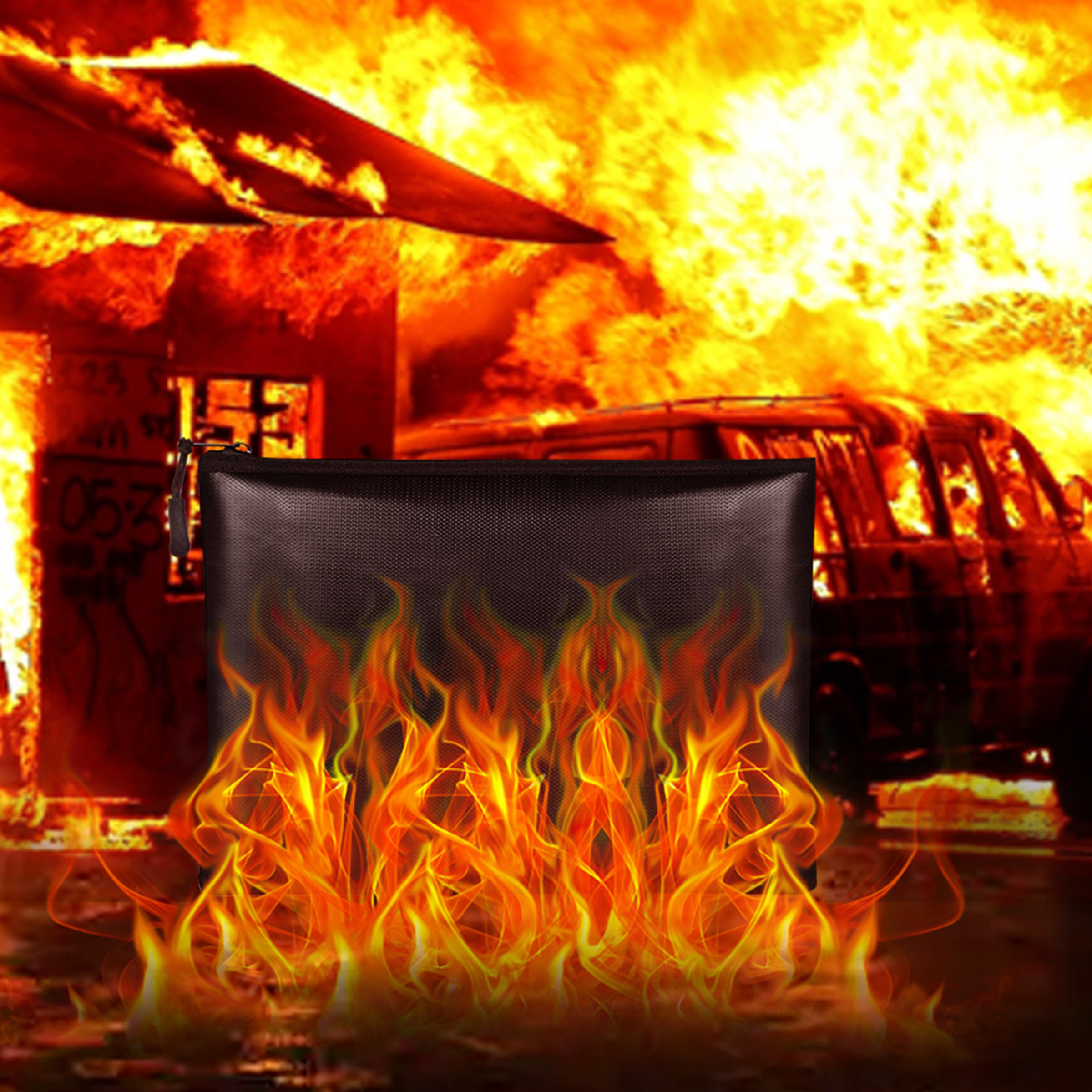 Fiberglass Fireproof Cloth Fireproof Document Bag 11