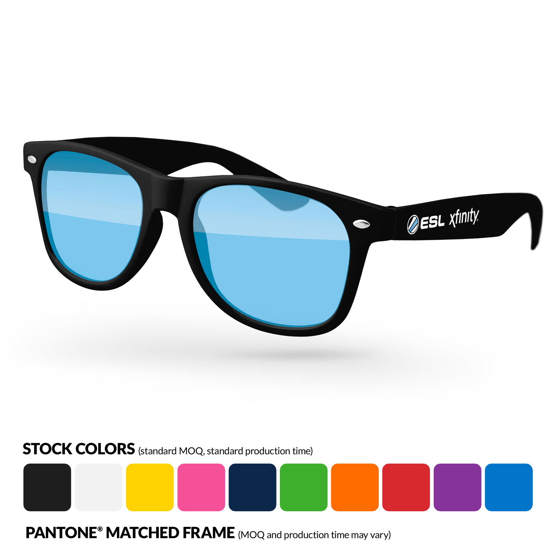 Retro Tinted Glasses w/ 1 Color Temple Imprint 2