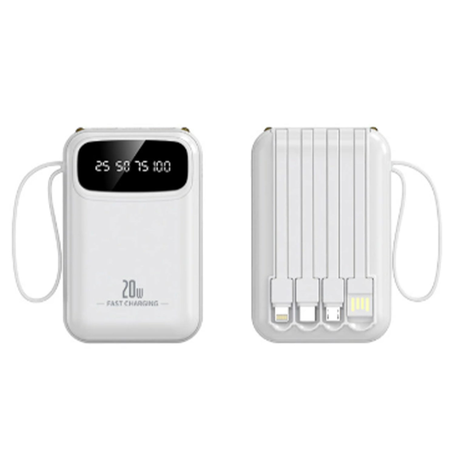 10000mAh Portable Power Bank W/ Built-in Cable 2