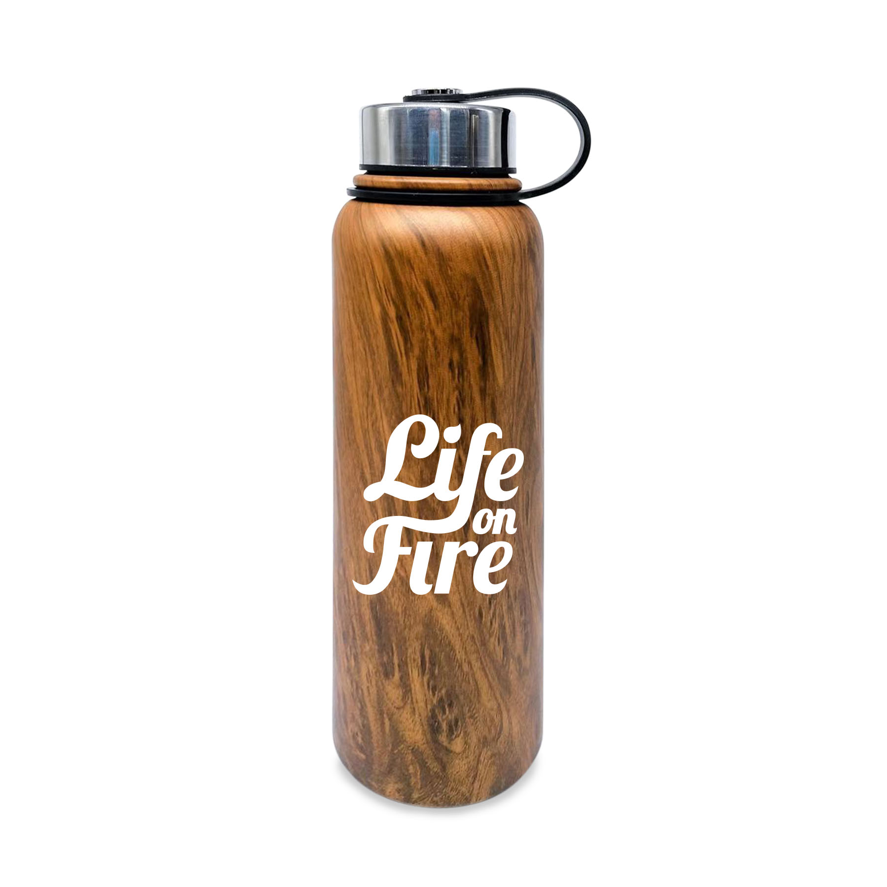 40 oz. Double Wall Stainless Steel Vacuum Tumbler Water Bottle ( Wood ), custom tumbler with logo imprint 2