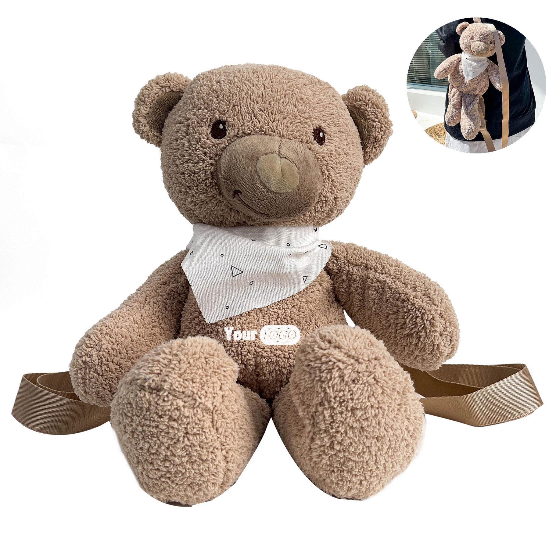 Cotton Cute teddy bear plush doll backpack 1